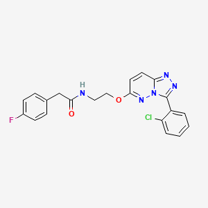 N-(2-((3-(2-chlorophenyl)-[1,2,4]triazolo[4,3-b]pyridazin-6-yl)oxy)ethyl)-2-(4-fluorophenyl)acetamide