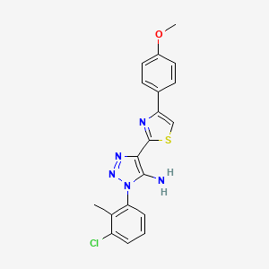 1-(3-chloro-2-methylphenyl)-4-[4-(4-methoxyphenyl)-1,3-thiazol-2-yl]-1H-1,2,3-triazol-5-amine