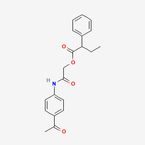 molecular formula C20H21NO4 B2912746 2-((4-Acetylphenyl)amino)-2-oxoethyl 2-phenylbutanoate CAS No. 1009248-13-8