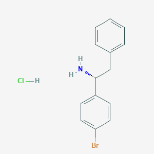 molecular formula C14H15BrClN B2912752 (1R)-1-(4-Bromophenyl)-2-phenylethanamine;hydrochloride CAS No. 2580097-98-7