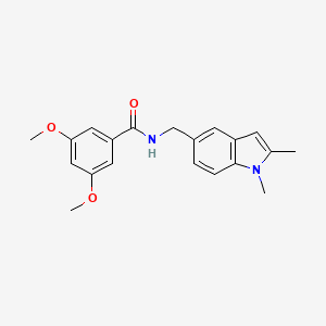 molecular formula C20H22N2O3 B2912756 N-[(1,2-dimethylindol-5-yl)methyl]-3,5-dimethoxybenzamide CAS No. 852137-28-1