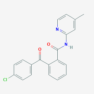molecular formula C20H15ClN2O2 B291276 2-(4-chlorobenzoyl)-N-(4-methyl-2-pyridinyl)benzamide 