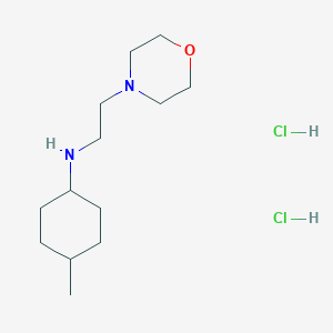 molecular formula C13H28Cl2N2O B2912760 4-Methyl-N-(2-morpholin-4-ylethyl)cyclohexan-1-amine;dihydrochloride CAS No. 2416236-90-1