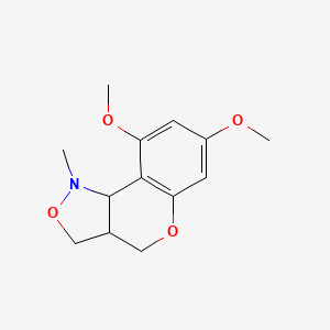 7-methoxy-1-methyl-1,3a,4,9b-tetrahydro-3H-chromeno[4,3-c]isoxazol-9-yl methyl ether