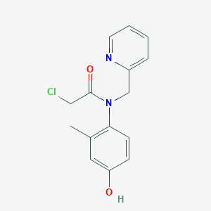 molecular formula C15H15ClN2O2 B2912764 2-Chloro-N-(4-hydroxy-2-methylphenyl)-N-(pyridin-2-ylmethyl)acetamide CAS No. 1397191-25-1