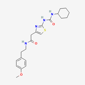 2-(2-(3-cyclohexylureido)thiazol-4-yl)-N-(4-methoxyphenethyl)acetamide