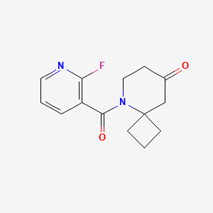 molecular formula C14H15FN2O2 B2912771 5-(2-Fluoropyridine-3-carbonyl)-5-azaspiro[3.5]nonan-8-one CAS No. 2323966-47-6