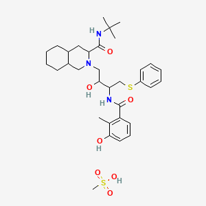 molecular formula C33H49N3O7S2 B2912780 Nelfinavir (Mesylate) CAS No. 159989-64-7; 159989-65-8