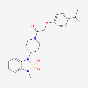 molecular formula C23H29N3O4S B2912781 2-(4-isopropylphenoxy)-1-(4-(3-methyl-2,2-dioxidobenzo[c][1,2,5]thiadiazol-1(3H)-yl)piperidin-1-yl)ethanone CAS No. 2034280-10-7