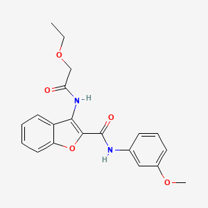 molecular formula C20H20N2O5 B2912792 3-(2-ethoxyacetamido)-N-(3-methoxyphenyl)benzofuran-2-carboxamide CAS No. 862830-50-0