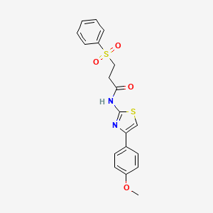 3-(benzenesulfonyl)-N-[4-(4-methoxyphenyl)-1,3-thiazol-2-yl]propanamide