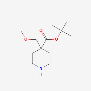 molecular formula C12H23NO3 B2912808 tert-Butyl 4-(methoxymethyl)piperidine-4-carboxylate CAS No. 2016319-35-8