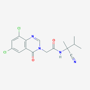 N-(2-cyano-3-methylbutan-2-yl)-2-(6,8-dichloro-4-oxoquinazolin-3-yl)acetamide