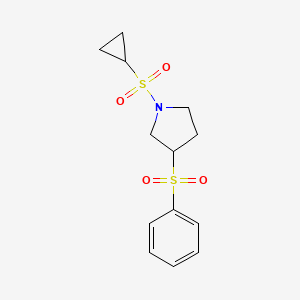 1-(Cyclopropylsulfonyl)-3-(phenylsulfonyl)pyrrolidine