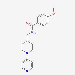 molecular formula C19H23N3O2 B2912815 4-methoxy-N-((1-(pyridin-4-yl)piperidin-4-yl)methyl)benzamide CAS No. 2034507-67-8