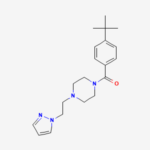 molecular formula C20H28N4O B2912817 (4-(2-(1H-吡唑-1-基)乙基)哌嗪-1-基)(4-(叔丁基)苯基)甲苯酮 CAS No. 1286710-45-9