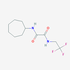 molecular formula C11H17F3N2O2 B2912821 N1-cycloheptyl-N2-(2,2,2-trifluoroethyl)oxalamide CAS No. 1209282-69-8