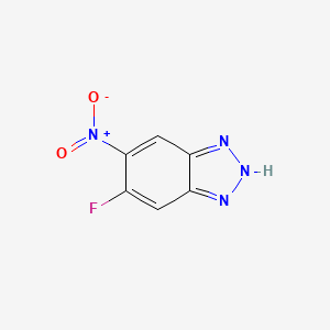 molecular formula C6H3FN4O2 B2912824 5-Fluoro-6-nitro-2H-benzotriazole CAS No. 2253630-20-3