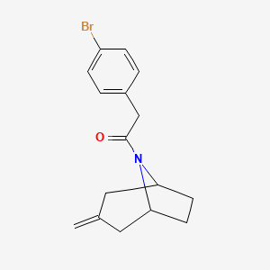 2-(4-bromophenyl)-1-((1R,5S)-3-methylene-8-azabicyclo[3.2.1]octan-8-yl)ethan-1-one