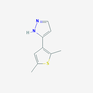 molecular formula C9H10N2S B2912832 3-(2,5-dimethyl-3-thienyl)-1H-pyrazole CAS No. 1006482-98-9