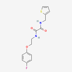 molecular formula C15H15FN2O3S B2912836 N1-(2-(4-fluorophenoxy)ethyl)-N2-(thiophen-2-ylmethyl)oxalamide CAS No. 1206995-35-8