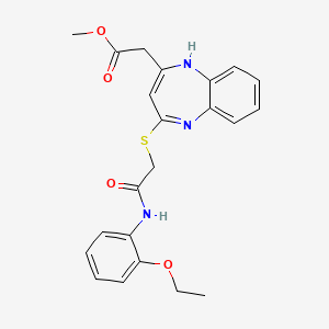 methyl [4-({2-[(2-ethoxyphenyl)amino]-2-oxoethyl}sulfanyl)-1H-1,5-benzodiazepin-2-yl]acetate