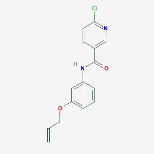 molecular formula C15H13ClN2O2 B2912857 6-chloro-N-[3-(prop-2-en-1-yloxy)phenyl]pyridine-3-carboxamide CAS No. 1390353-10-2