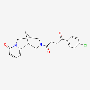 1-(4-chlorophenyl)-4-(8-oxo-5,6-dihydro-1H-1,5-methanopyrido[1,2-a][1,5]diazocin-3(2H,4H,8H)-yl)butane-1,4-dione