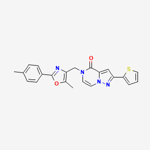 5-((5-methyl-2-(p-tolyl)oxazol-4-yl)methyl)-2-(thiophen-2-yl)pyrazolo[1,5-a]pyrazin-4(5H)-one
