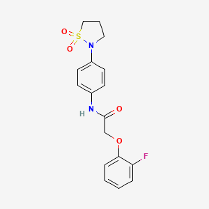 N-(4-(1,1-dioxidoisothiazolidin-2-yl)phenyl)-2-(2-fluorophenoxy)acetamide