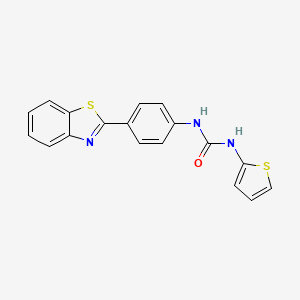 molecular formula C18H13N3OS2 B2912880 1-(4-(Benzo[d]thiazol-2-yl)phenyl)-3-(thiophen-2-yl)urea CAS No. 1207005-72-8