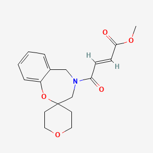 Methyl (E)-4-oxo-4-spiro[3,5-dihydro-1,4-benzoxazepine-2,4'-oxane]-4-ylbut-2-enoate