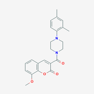 3-[4-(2,4-Dimethylphenyl)piperazine-1-carbonyl]-8-methoxychromen-2-one