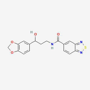 molecular formula C17H15N3O4S B2912889 N-(3-(benzo[d][1,3]dioxol-5-yl)-3-hydroxypropyl)benzo[c][1,2,5]thiadiazole-5-carboxamide CAS No. 1421456-15-6