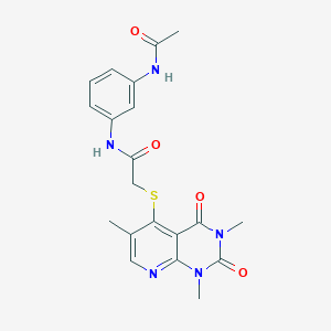 N-(3-acetamidophenyl)-2-((1,3,6-trimethyl-2,4-dioxo-1,2,3,4-tetrahydropyrido[2,3-d]pyrimidin-5-yl)thio)acetamide