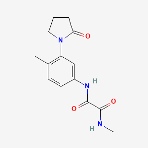 molecular formula C14H17N3O3 B2912909 N1-甲基-N2-(4-甲基-3-(2-氧代吡咯烷-1-基)苯基)草酰胺 CAS No. 941958-13-0
