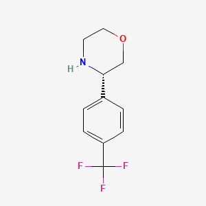 molecular formula C11H12F3NO B2912912 (3S)-3-[4-(三氟甲基)苯基]吗啉 CAS No. 1213924-94-7