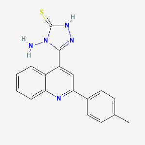 4-amino-5-[2-(4-methylphenyl)quinolin-4-yl]-4H-1,2,4-triazole-3-thiol