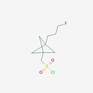 [3-(3-Fluoropropyl)-1-bicyclo[1.1.1]pentanyl]methanesulfonyl chloride