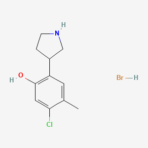 5-Chloro-4-methyl-2-(pyrrolidin-3-yl)phenol hydrobromide