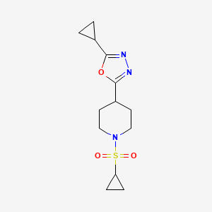 2-Cyclopropyl-5-(1-(cyclopropylsulfonyl)piperidin-4-yl)-1,3,4-oxadiazole