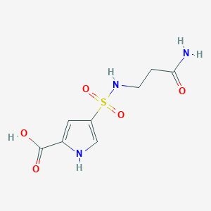 4-[(3-amino-3-oxopropyl)sulfamoyl]-1H-pyrrole-2-carboxylic acid
