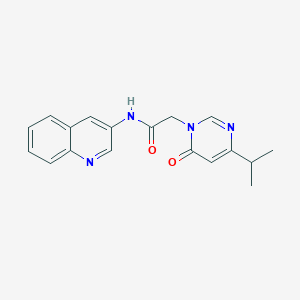 molecular formula C18H18N4O2 B2912953 2-(4-异丙基-6-氧代嘧啶-1(6H)-基)-N-(喹啉-3-基)乙酰胺 CAS No. 1210841-44-3