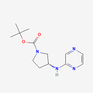 molecular formula C13H20N4O2 B2912957 (R)-tert-Butyl 3-(pyrazin-2-ylamino)pyrrolidine-1-carboxylate CAS No. 1186299-89-7