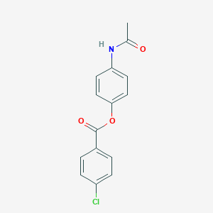 molecular formula C15H12ClNO3 B291296 4-(Acetylamino)phenyl 4-chlorobenzoate 