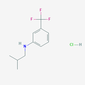 molecular formula C11H15ClF3N B2912961 N-(2-methylpropyl)-3-(trifluoromethyl)aniline hydrochloride CAS No. 1909347-96-1