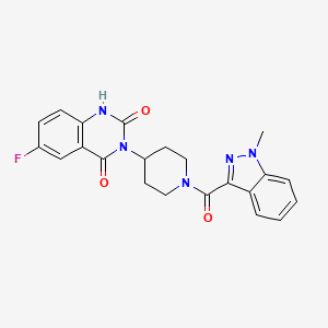 6-fluoro-3-(1-(1-methyl-1H-indazole-3-carbonyl)piperidin-4-yl)quinazoline-2,4(1H,3H)-dione