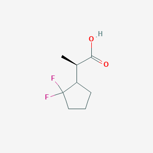 (2R)-2-(2,2-Difluorocyclopentyl)propanoic acid