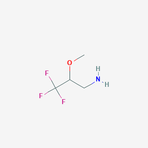 molecular formula C4H8F3NO B2912978 3,3,3-Trifluoro-2-methoxypropan-1-amine CAS No. 1157122-11-6