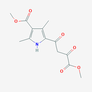 molecular formula C13H15NO6 B2912981 5-(4-甲氧基-3,4-二氧代丁酰)-2,4-二甲基-1H-吡咯-3-甲酸甲酯 CAS No. 1708429-06-4